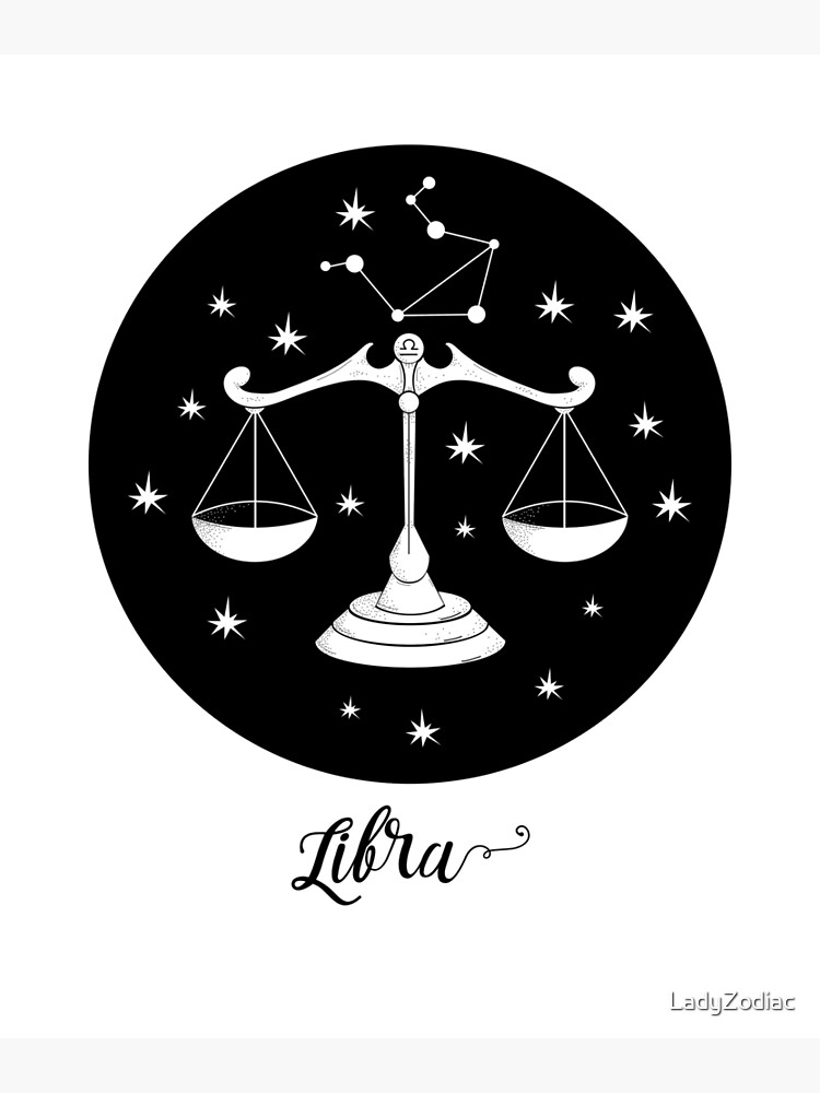 "Dreamy Libra The Scales Constellation Zodiac Aesthetic" Poster by