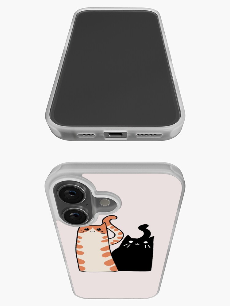 Tabby Cat and Black Cat iPhone Case