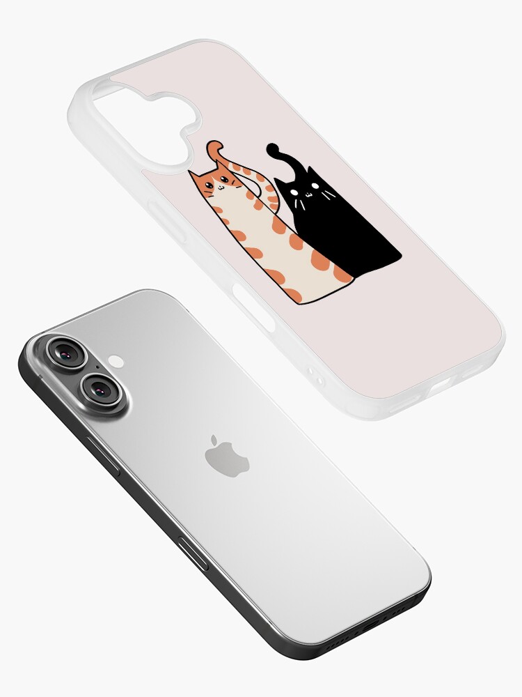 Tabby Cat and Black Cat iPhone Case