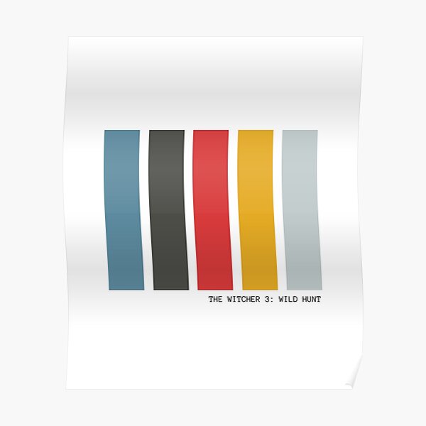 Palette de couleurs minimaliste The Witcher 3 Poster