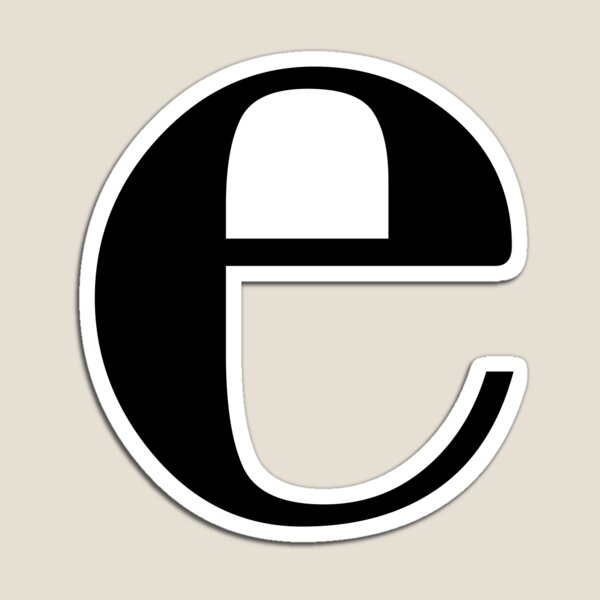 Fouroescent Circle or Square Label Alphabetic letter E