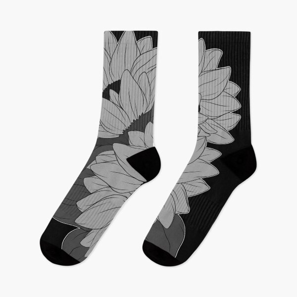 Item preview, Simple Sunflowers - Grayscale designed and sold by leashonlife.