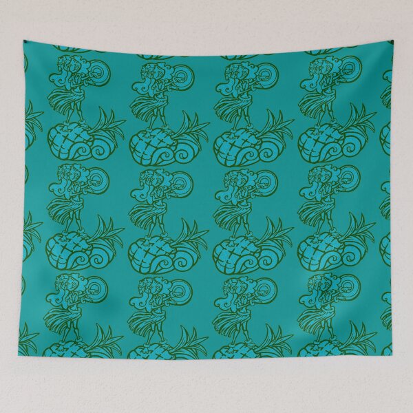 Item preview, vintage Pineapple Hula Surfer  designed and sold by sandpiperstudio.