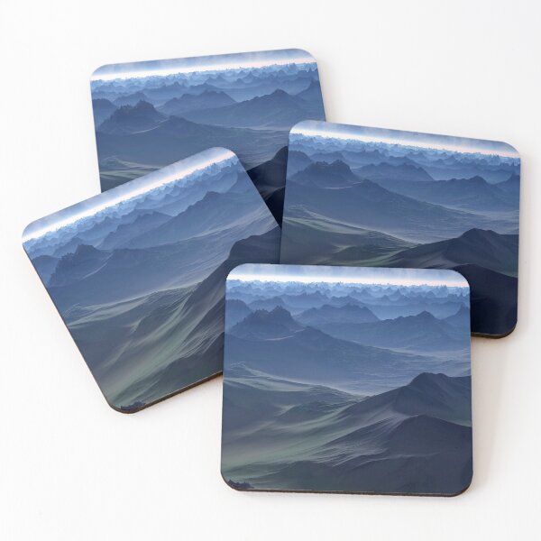Item preview, cloudy mountain blue waves designed and sold by Lovely Smile.