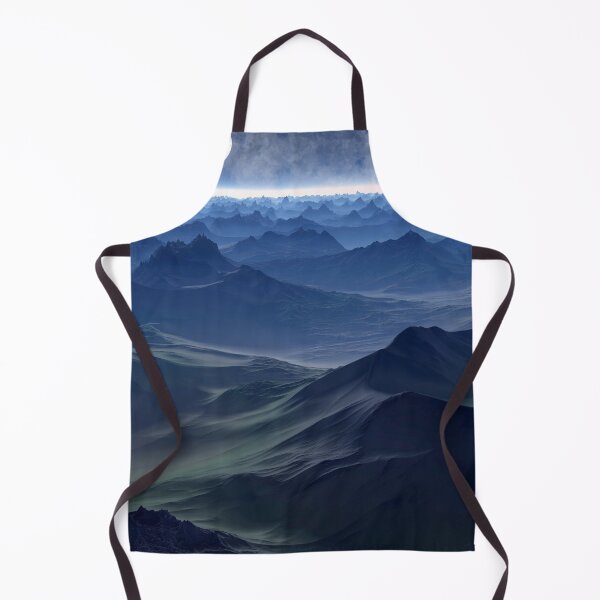 Item preview, cloudy mountain blue waves designed and sold by Lovely Smile.