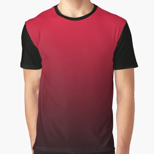 Red to Black Gradient Graphic T-Shirt