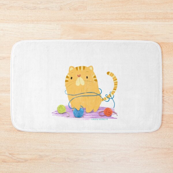 Item preview, Cat with balls of wool designed and sold by julianamotzko.