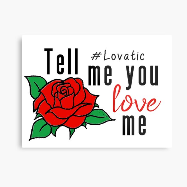 Tell Me You Love Me Rose Design Metal Print