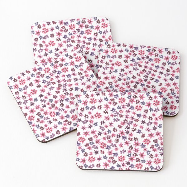 Item preview, watercolor flowers pattern in pink and purple designed and sold by rysunki-malunki.