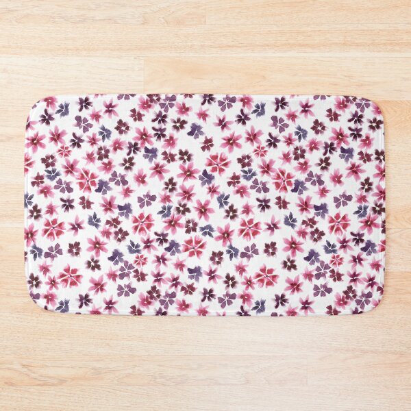 Item preview, watercolor flowers pattern in pink and purple designed and sold by rysunki-malunki.
