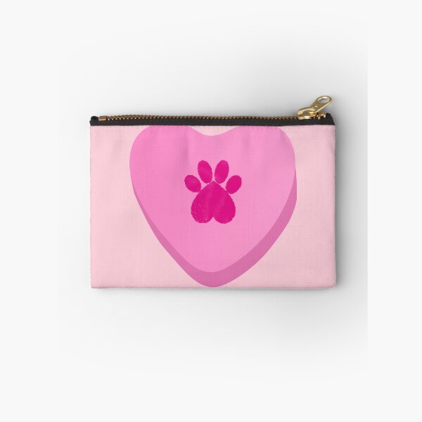 Item preview, Paw Print - Dog Candy Heart - Rosa sobre fondo rosa designed and sold by 8PawsStudio.