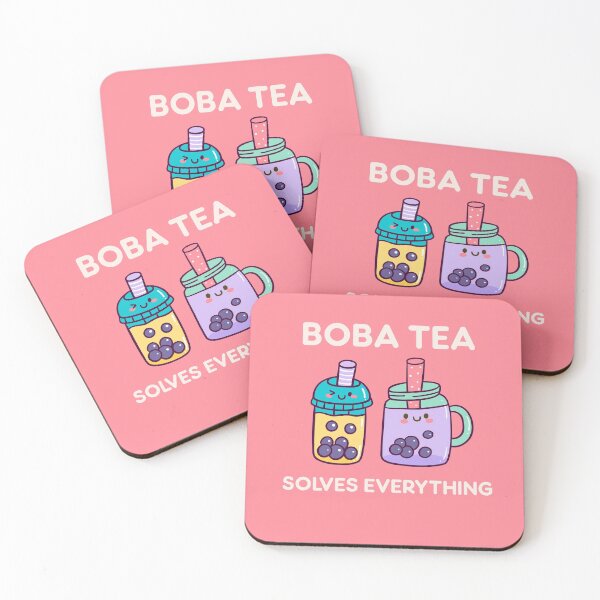 Item preview, Boba Tea Solves Everything Bubble Kawaii Cute Tapioca Pearl designed and sold by gkao.