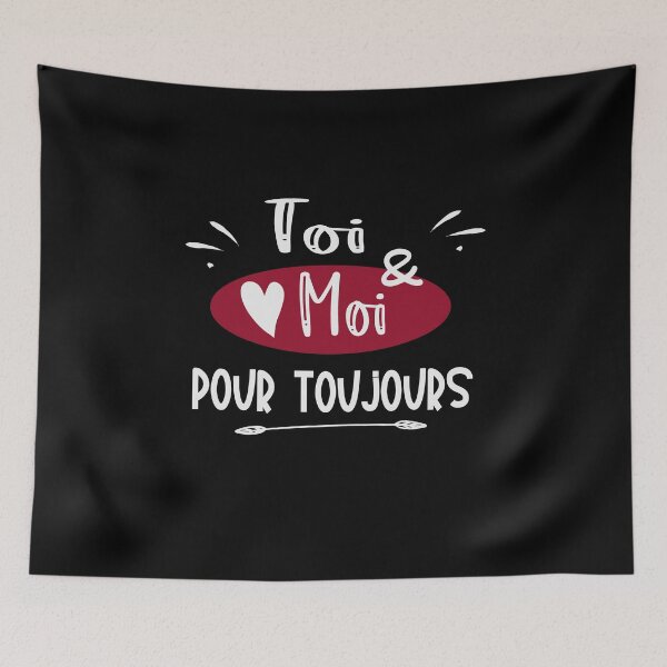 Item preview, Toi et Moi Pour Toujours - Valentine's Day Couple Love Gift designed and sold by MyLifeStyleShop.