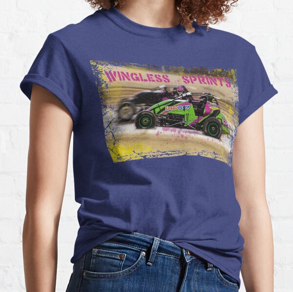 Wingless Sprintcars ripping the dirt track Classic T-Shirt