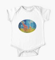 African Giraffe - Mama and Baby One Piece - Short Sleeve