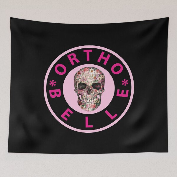 Item preview, ortho belle. pretty pink skeleton designed and sold by doctors-apparel.