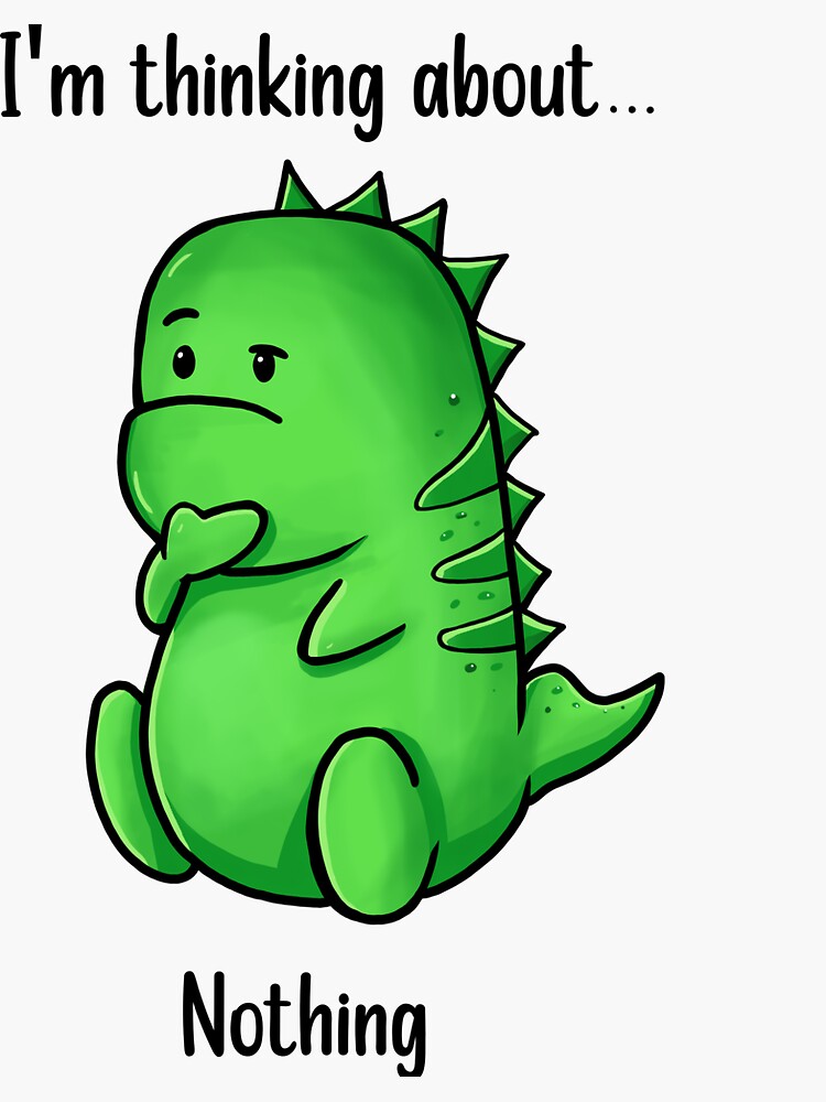 "Dinosaur Thinking" Sticker for Sale by ShanelleKan Redbubble