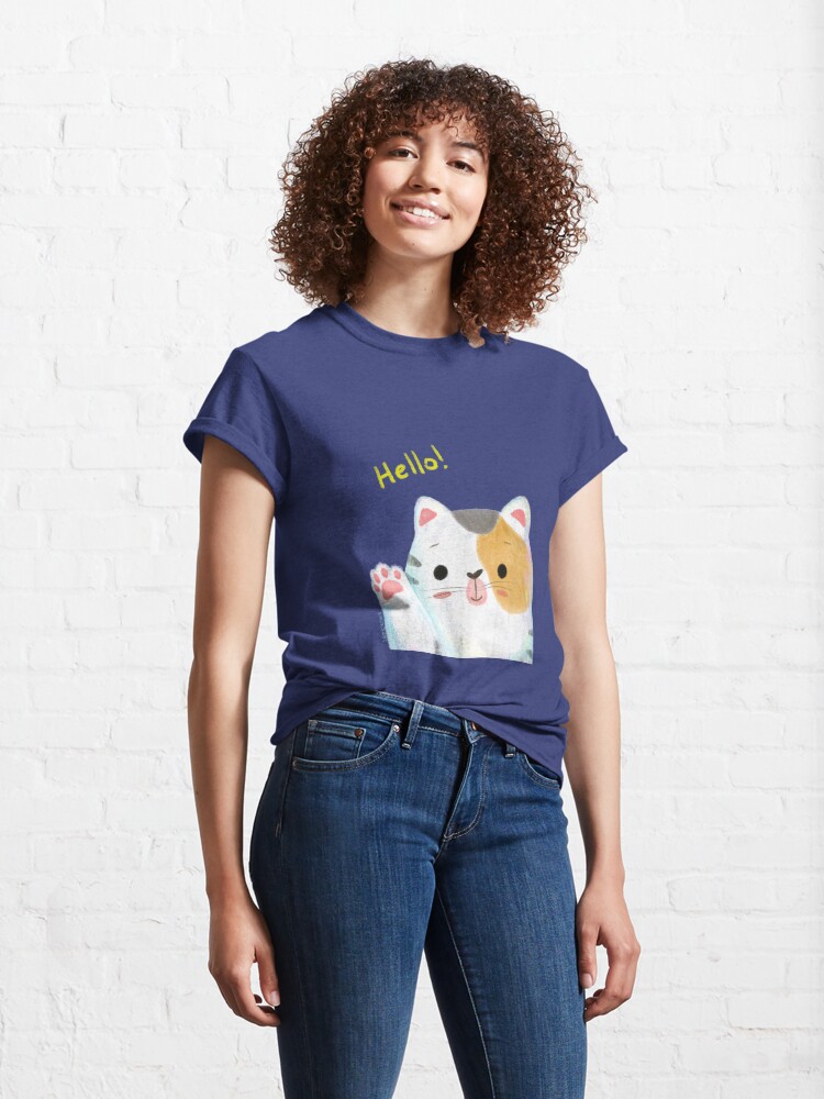 Alternate view of Hello Cat Classic T-Shirt