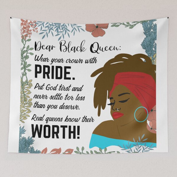 Item preview, Dear Black Queen Locs Quote designed and sold by blackartmatters.