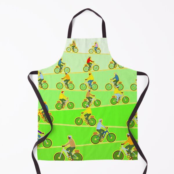 Item preview, Bike Riders Ascending (Green) designed and sold by artfulnotebook.