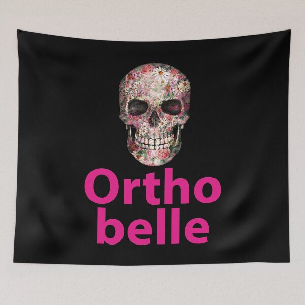 Item preview, ortho belle. pretty pink skeleton designed and sold by doctors-apparel.