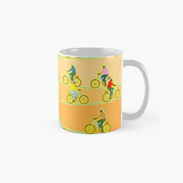 Item preview, Bike Riders Ascending (Orange) - Bicycle Enthusiasts designed and sold by artfulnotebook.