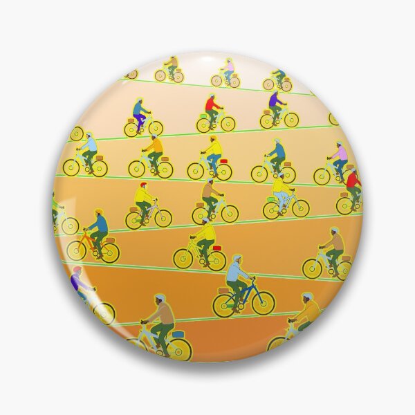 Item preview, Bike Riders Ascending (Orange) - Bicycle Enthusiasts designed and sold by artfulnotebook.