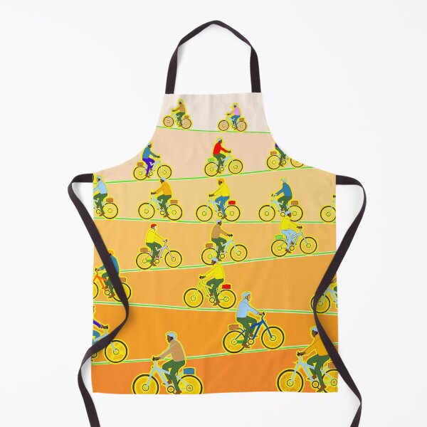 Item preview, Bike Riders Ascending (Orange) - Bicycle Enthusiasts designed and sold by artfulnotebook.