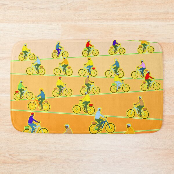 Item preview, Bike Riders Ascending (Orange) - Bicycle Enthusiasts designed and sold by artfulnotebook.