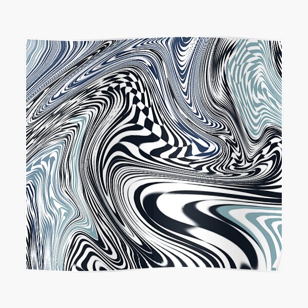 Checkboard Swirl Poster