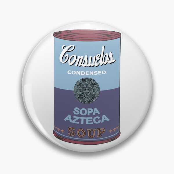 Artikelvorschau, Mexikanische Andy-Warhol-Suppen – Consuelos Pop Art – Sopa Azteca entworfen und verkauft von Groenendijk.