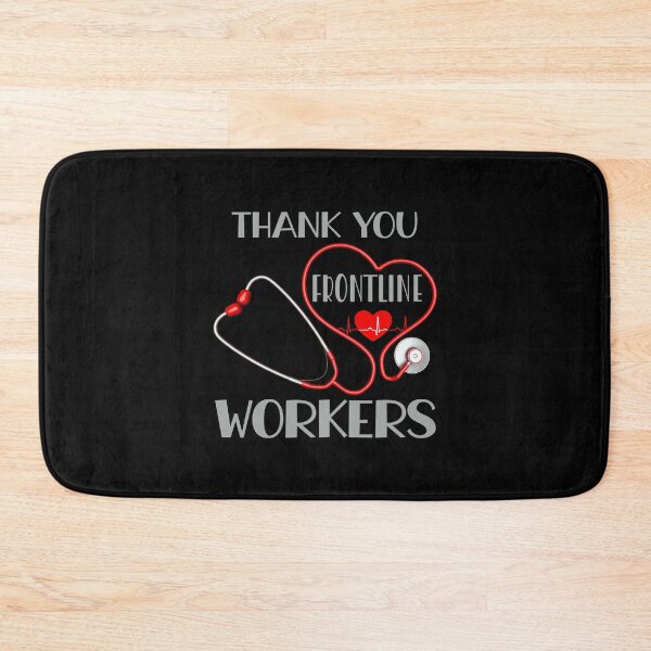 Item preview, Thank You Frontline Workers (Red on Black) designed and sold by PawsitiveMum.