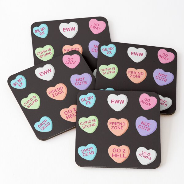 Item preview, Anti Valentine artclip candy hearts gifts for singles designed and sold by 0umStore.