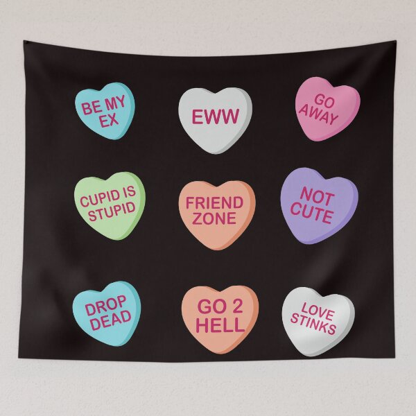 Item preview, Anti Valentine artclip candy hearts gifts for singles designed and sold by 0umStore.