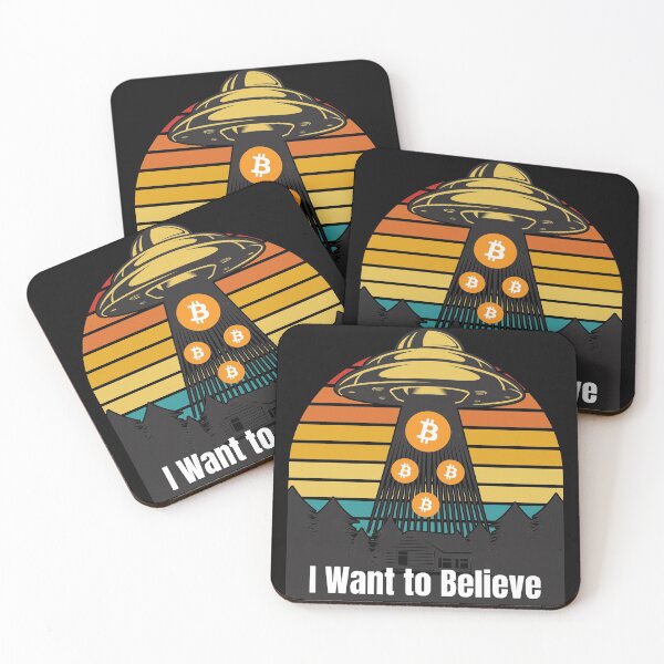 Item preview, Bitcoin UFO Encounter Retro Sunset designed and sold by Cryptohaven.
