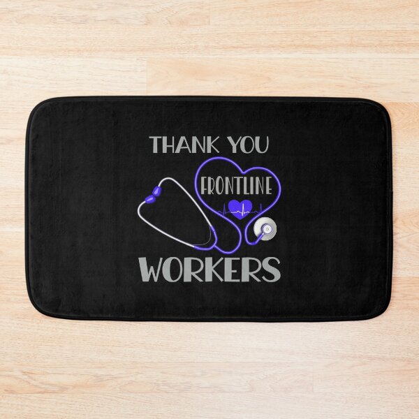 Item preview, Thank You Frontline Workers (Blue on Black) designed and sold by PawsitiveMum.