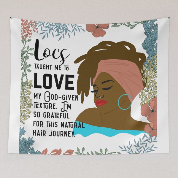 Item preview, Locs Journey Self Love Quote designed and sold by blackartmatters.
