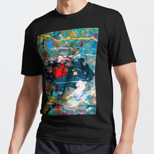 Perception in Cyan Blue by Adelaide Artist Avril Thomas Active T-Shirt