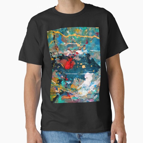Perception in Cyan Blue by Adelaide Artist Avril Thomas Classic T-Shirt