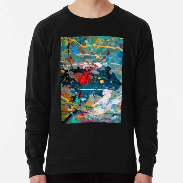 Perception in Cyan Blue by Adelaide Artist Avril Thomas Lightweight Sweatshirt