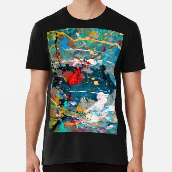 Perception in Cyan Blue by Adelaide Artist Avril Thomas Premium T-Shirt
