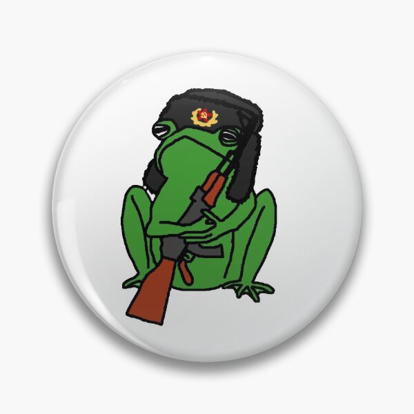 Item preview, Soviet frog with ushanka and AK-47 designed and sold by LisiShop.
