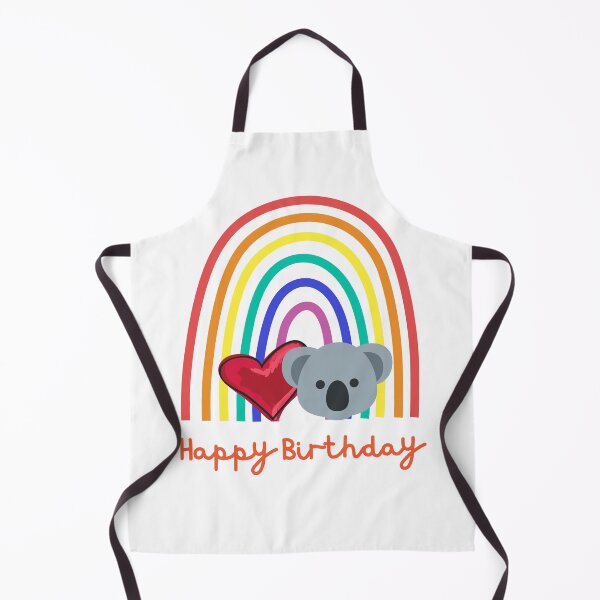 Item preview, Happy Birthday! Cute koala bear in front of rainbow & heart, happy birthday designed and sold by karlsageder.