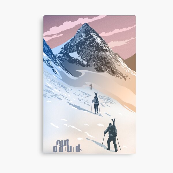 Item preview, Out of Bounds back country ski poster designed and sold by SFDesignstudio.