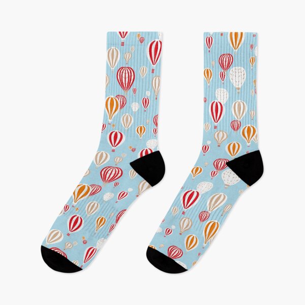 Item preview, Ride the Wind, superchilled pattern, hot air balloons in a pale blue sky designed and sold by Susan Marie Williams.