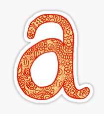 zentangle a: orange Sticker