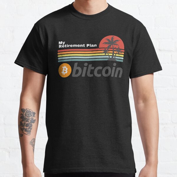 Mon plan de retraite - Bitcoin Retro Sunset T-shirt classique
