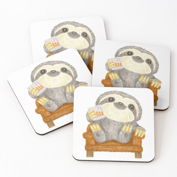 Item preview, Sloths drinking alcohol designed and sold by Toru Sanogawa.