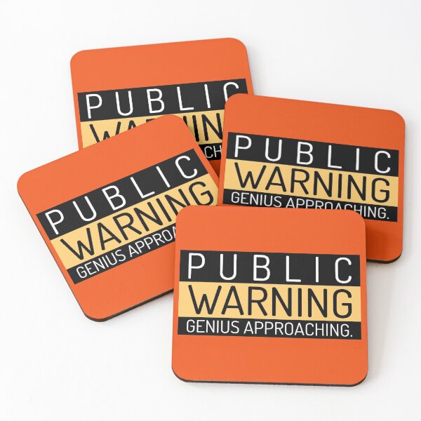Item preview, Public Warning - Genius Approaching designed and sold by retro87tee.