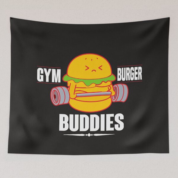 Item preview, GYm burger buddies Funny Gym Fitness Gift Joke designed and sold by eucagarland.
